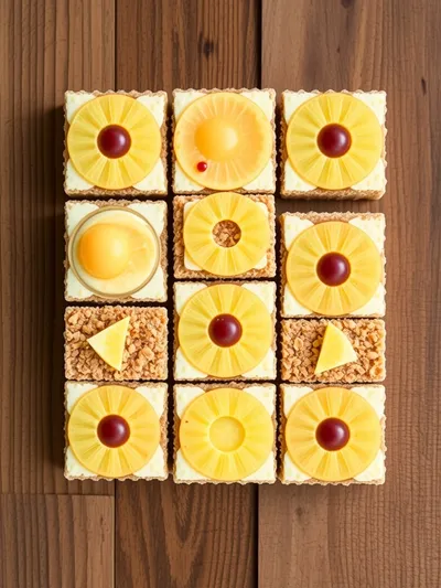 Mini Pineapple Upside-Down Cheesecakes - ingredients preparation