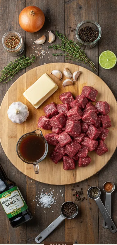 Savory Mississippi Steak Bites in the Slow Cooker - cooking process