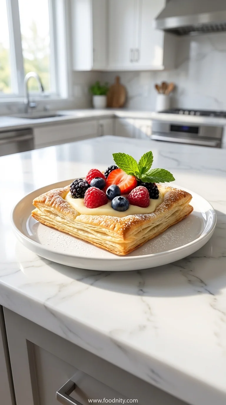 Mixed Berry Cream Pastries - feature image
