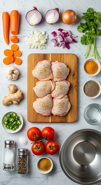 Murgh Shorba – Indian Chicken Soup - cooking process