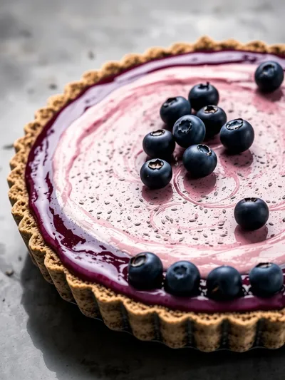 No-Bake Blueberry Chia Seed Pie