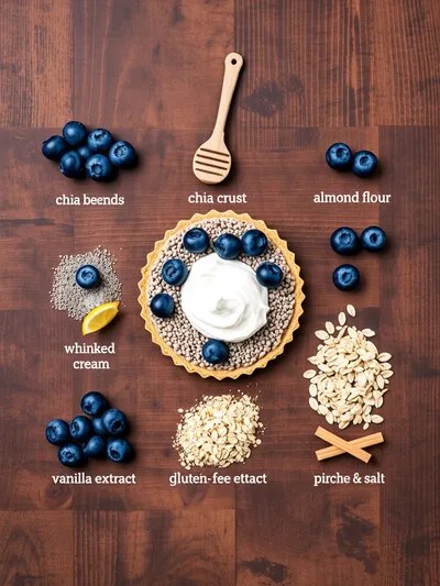 No-Bake Blueberry Chia Seed Pie - ingredients preparation