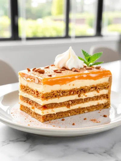 No Bake Chai Tres Leches Cake - ready to serve