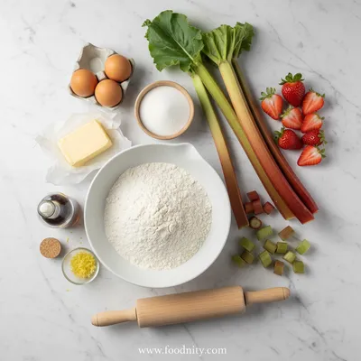 Norwegian Rhubarb Cake – Tender Crust Recipe - cooking process