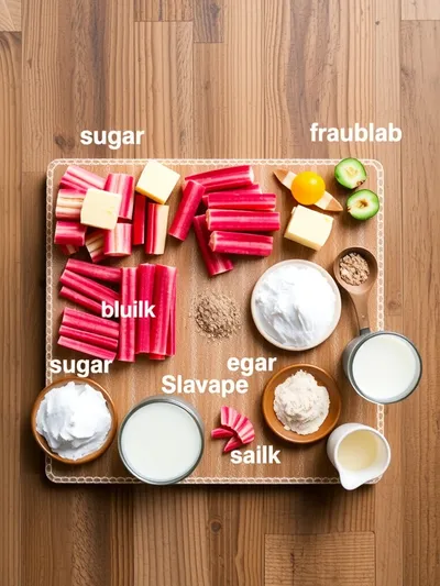 Norwegian Rhubarb Cake – Easy Spring Dessert - ingredients preparation