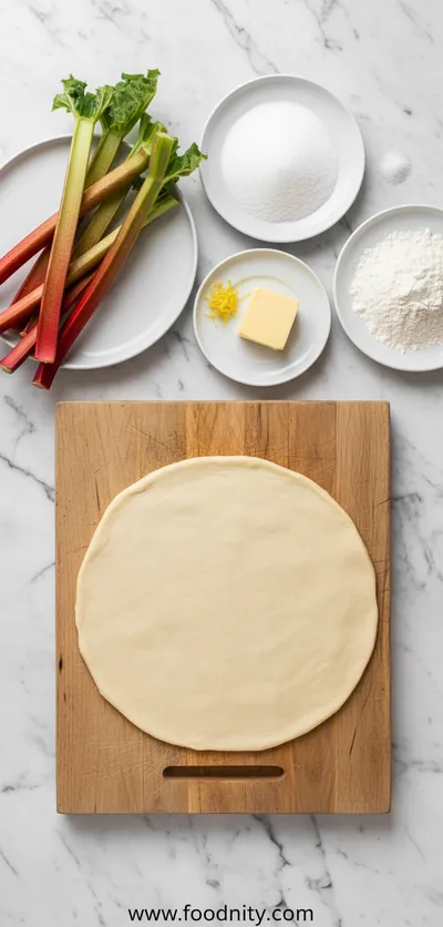 Old-Fashioned Rhubarb Pie - cooking process