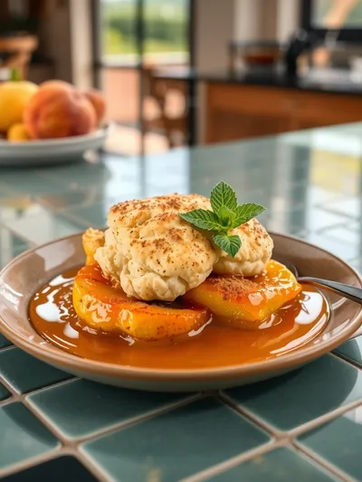 Old-Fashioned Southern Peach Cobbler - cooking process