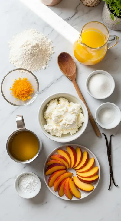 Orange Infused Sweet Ricotta Peach Cookies - cooking process
