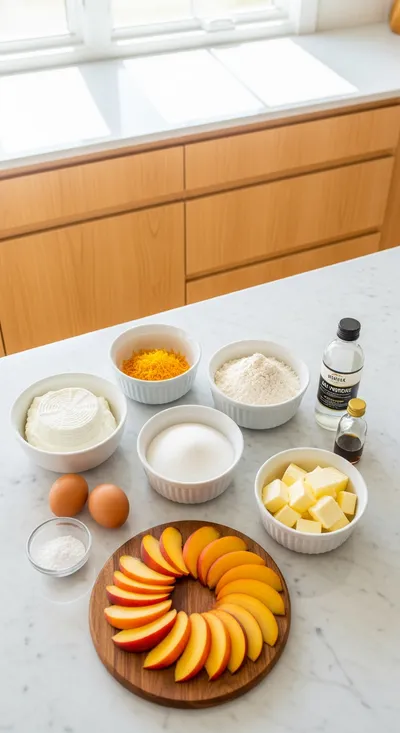 Orange Infused Sweet Ricotta Peach Cookies - cooking process