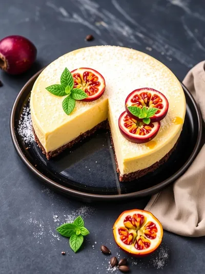 Easy Passion Fruit Cheesecake - cooking process