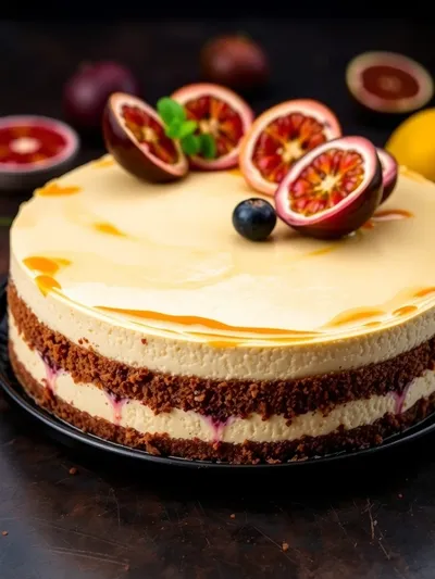 Easy Passion Fruit Cheesecake