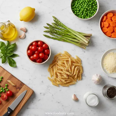 Pasta Primavera Recipe – Fresh Spring Pasta - cooking process