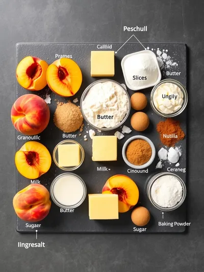 Peach Cobbler for Two - ingredients preparation