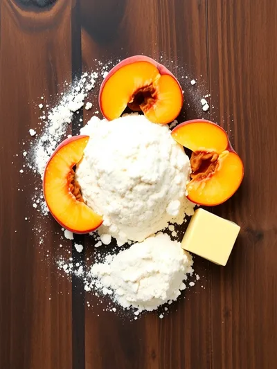 Easy 3-Ingredient Peach Cobbler - ingredients preparation