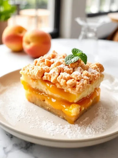 Peach Cobbler for Two - cooking process