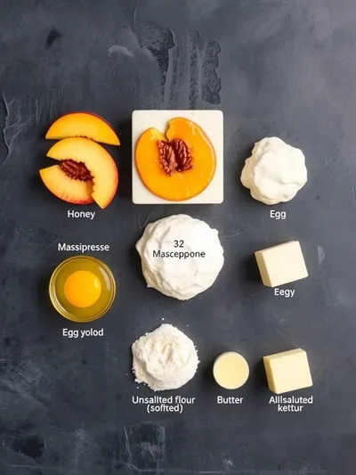 Peach Honey Cheesecake Cupcakes Recipe - ingredients preparation