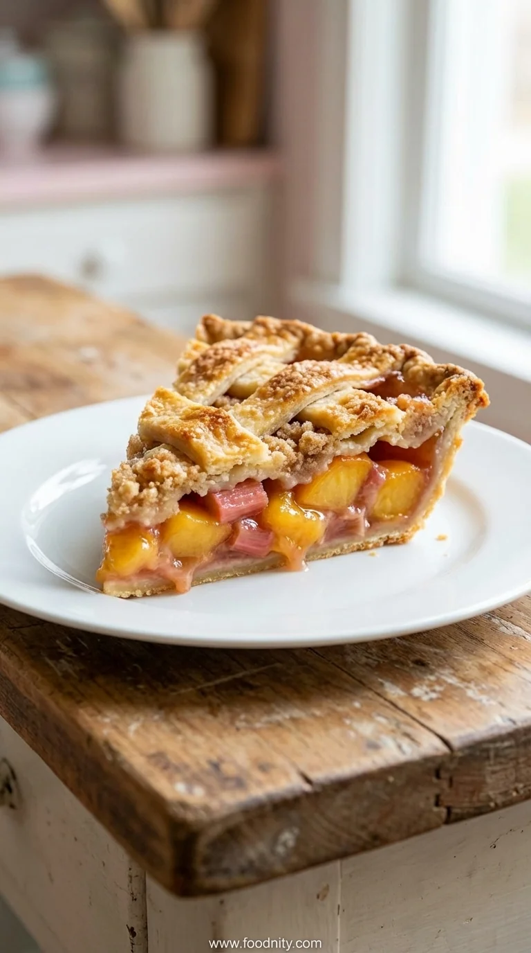 Peach Rhubarb Pie – Sweet Summer Dessert
