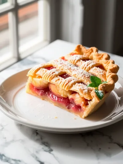 Peach Rhubarb Pie – Sweet Spring Dessert - cooking process