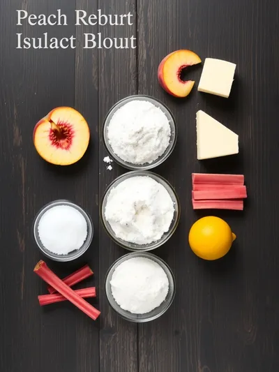 Peach Rhubarb Pie – Sweet Spring Dessert - ingredients preparation