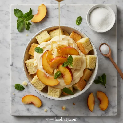 Easy Peach Trifle - cooking process