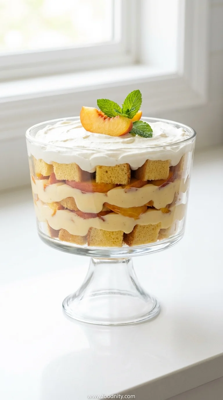 Easy Peach Trifle