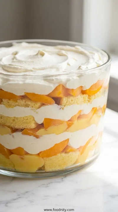 Peaches and Cream Trifle (No-Bake)