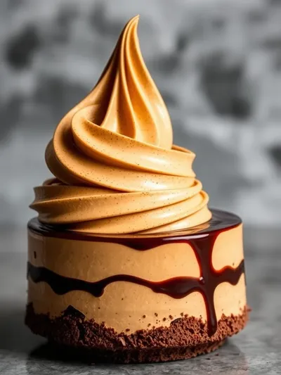 Peanut Butter Mousse with Chocolate Ganache