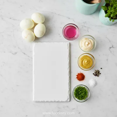 Perfectly Pink Deviled Eggs Recipe - cooking process