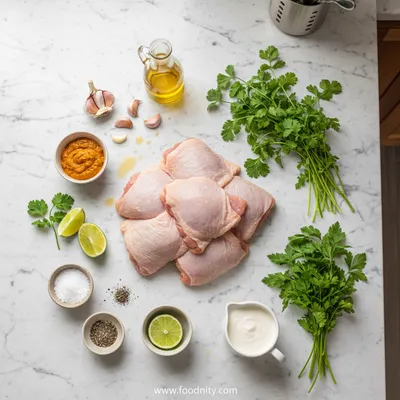 Peruvian Chicken with Creamy Green Sauce - cooking process