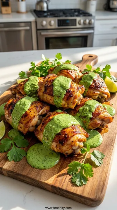 Peruvian Chicken with Creamy Green Sauce