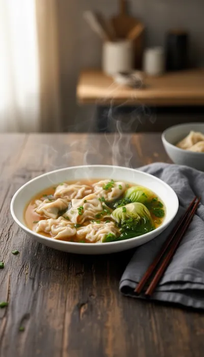 Homemade Chicken Wonton Soup Recipe