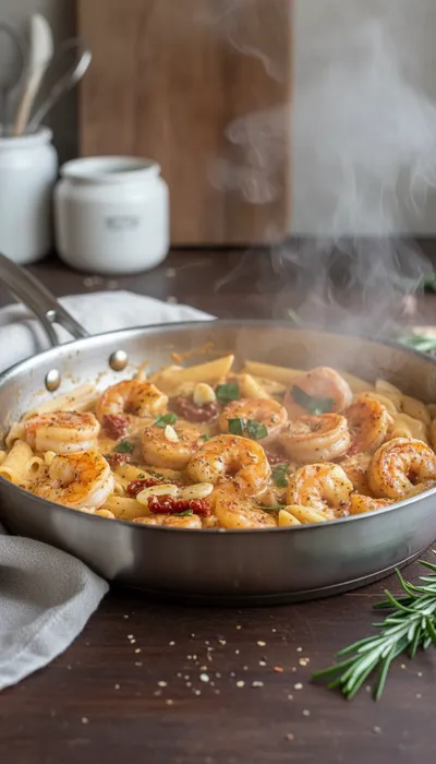 Easy Marry Me Shrimp Pasta Recipe - cooking process