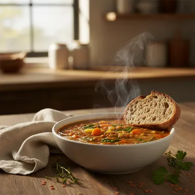 Easy Lentil Vegetable Soup Recipe