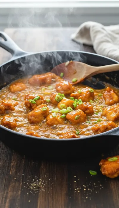 Easy Orange Chicken Recipe for Quick Lunch - cooking process