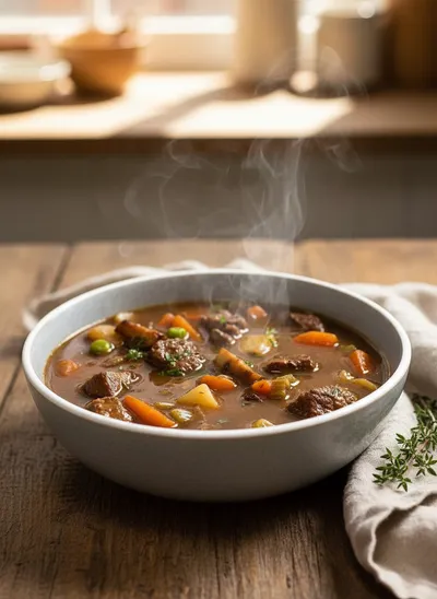 Vegetable Beef Soup Recipe (Fall-Apart Beef!)
