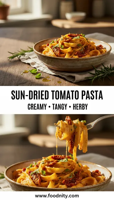 Creamy Sun-Dried Tomato Vegan Pasta Recipe - ready to serve