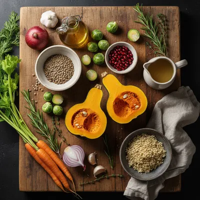 Meatless Fall Dinners: Cozy & Healthy Recipes - ingredients preparation