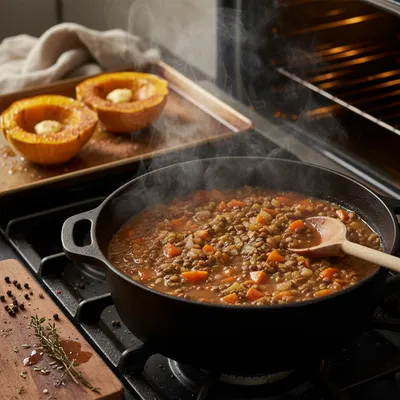 Meatless Fall Dinners: Cozy & Healthy Recipes - cooking process
