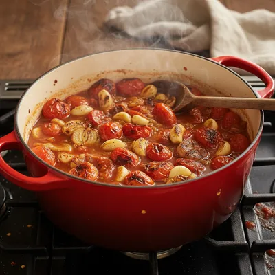 Roasted Tomato Soup Recipe - Best Homemade Comfort Food - cooking process