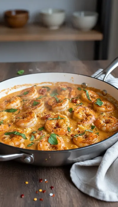 Easy Marry Me Shrimp Pasta Recipe - cooking process