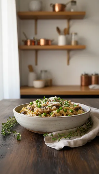 Creamy Mushroom Orzo (One-Pot Recipe)
