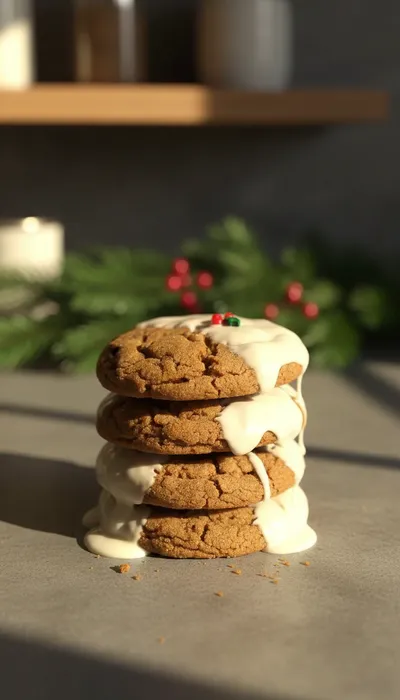 Soft Gingerbread Cookies with Maple Glaze