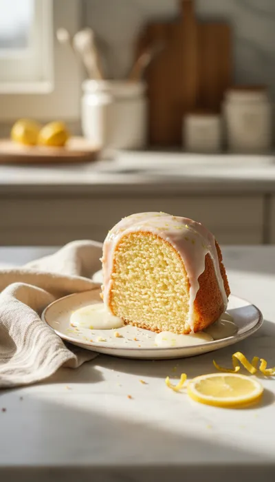 Moist Lemon Pound Cake with Simple Icing