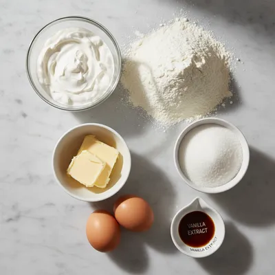 Sour Cream Pound Cake: A Classic Family Recipe - ingredients preparation