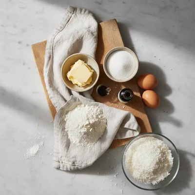 Grandma's Coconut Pound Cake Recipe - ingredients preparation