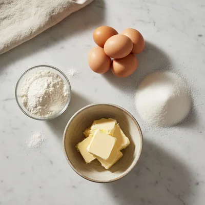 Grandmother's Pound Cake Recipe for Beginners - ingredients preparation