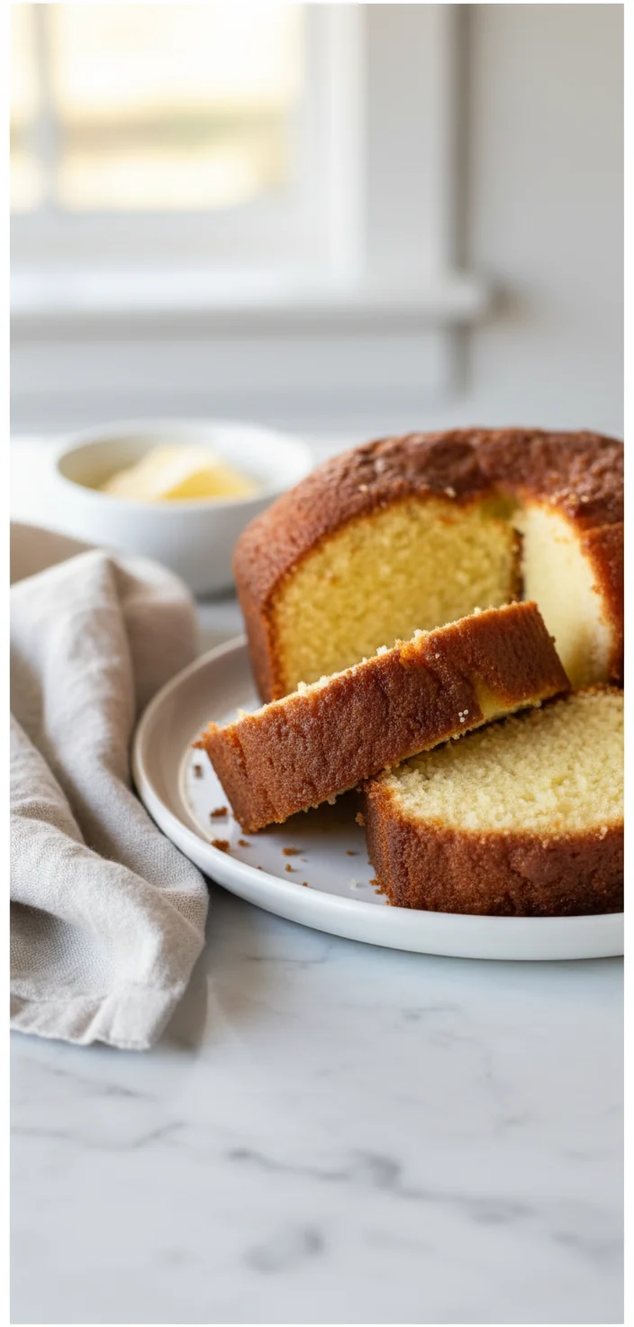 Classic Pound Cake Recipe with 4 Ingredients - feature image