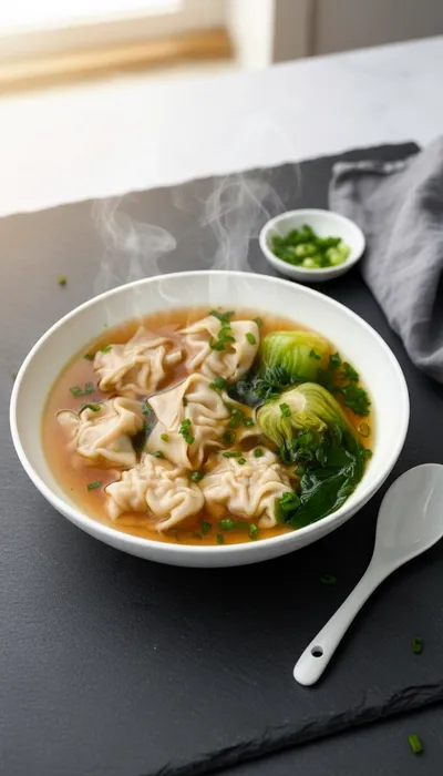Homemade Chicken Wonton Soup for a Cozy Meal