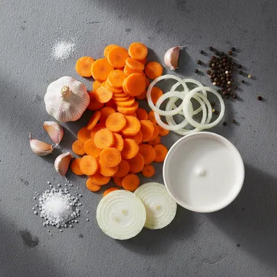 Creamy Carrot Soup Recipe for a Healthy Meal - ingredients preparation