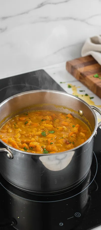 Creamy Carrot Soup Recipe for a Healthy Meal - cooking process